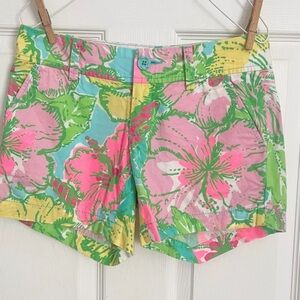 Lilly Pulitzer Big Flirt Shorts Womens Size 0 Floral Big Flowers Beautiful I...
